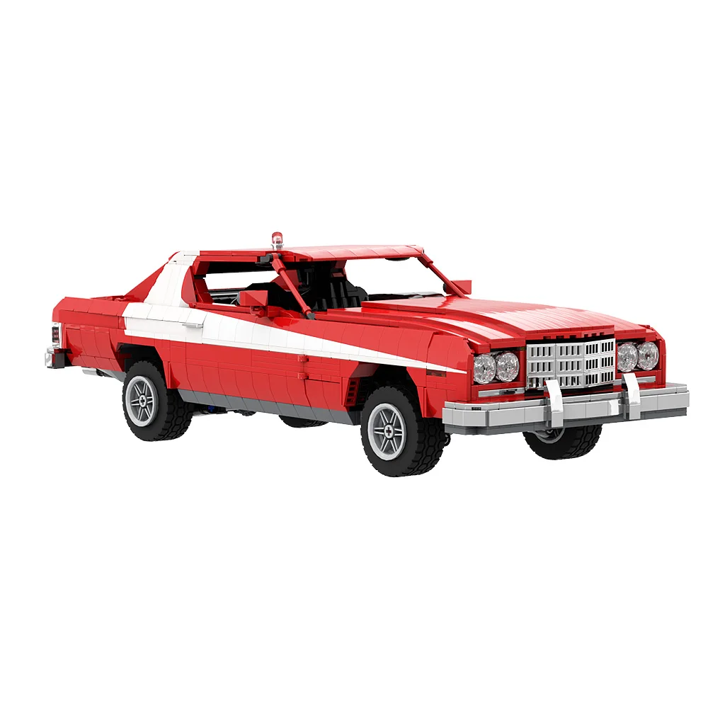 Gobricks MOC Starsky & Hutch Bricks Model Ideal Ord Gran Torino 1975 Starsky & Hutch Building Blocks DIY Assembly Toy Gift