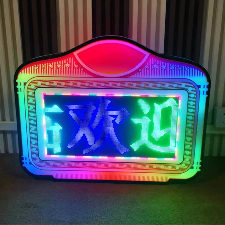 

Customized Logo Led Marquee Sign Programming Screen Billboard Interchangeable Letter Message Board for Night Club Bar