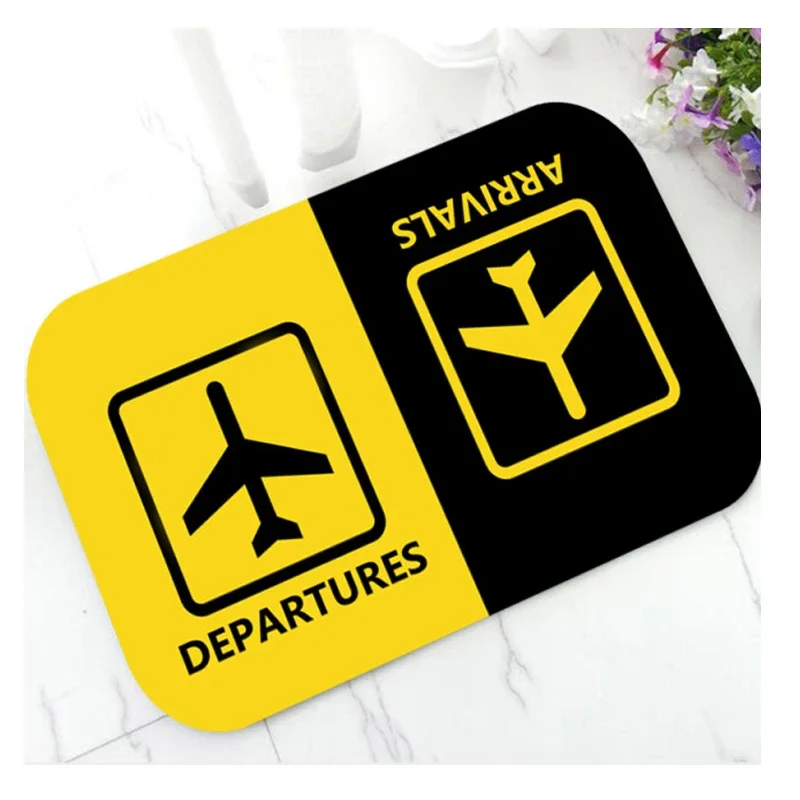 Airplane Departure Arrival Entrance Doormat Modern Anti-slip Bedroom Living Room Area Rug Balcony Bathroom Floor Mats Home Decor