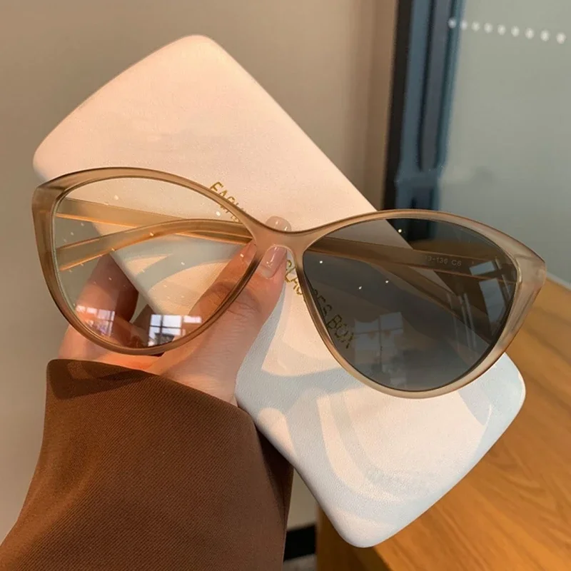 Outdoor Photochromic Sunglasses for Myopia Glasses Vintage Cat Eye Anti Blue Light Near-sight Eyeglasses Finished Minus Eyewear