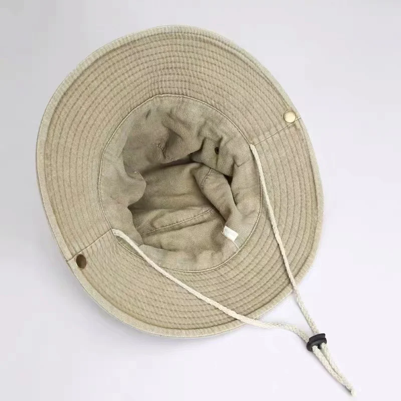 Sombrero de pescador de algodón puro para hombre y mujer, gorra para el sol al aire libre, para escalada de montaña, visera para el sol, ocio,