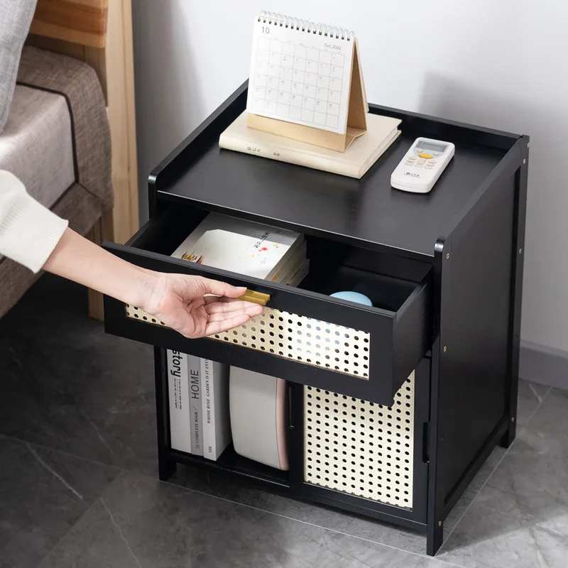 Bedside table Modern simple small shelf Rental room with simple bedside table Bedroom Internet celebrity creative small table