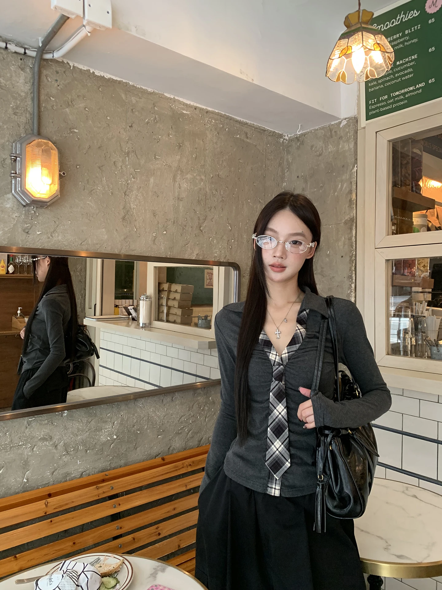 

Женская корейская футболка Red Celebri Long Sve Base irt, ранняя осень, красивый маленький топ, прямая футболка-труба для поездок на работу