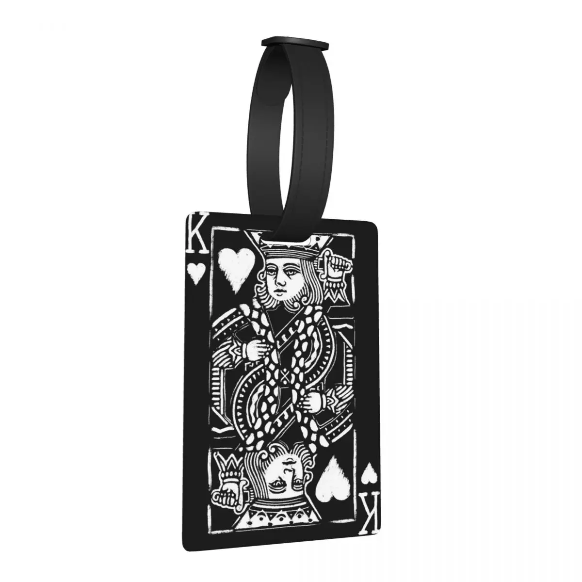 

Бирки для багажа с изображением игральных карт King Of Hearts, идентификационные бирки для чемоданов, дорожных сумок, багажа, держатели для этикеток с именем, адресом и ID