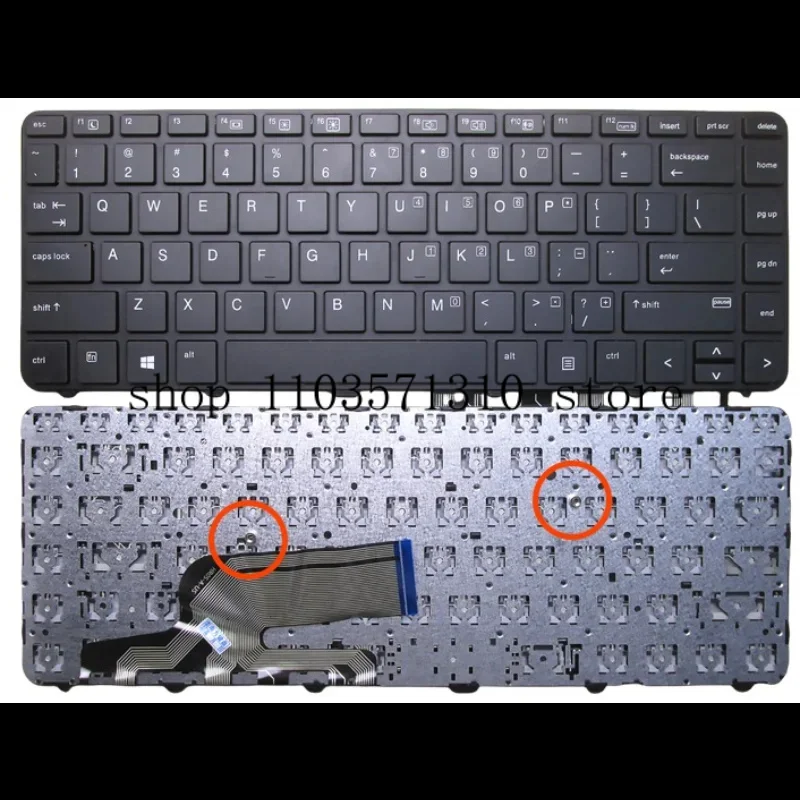 

US laptop keyboard for HP Probook 430 G3 430 G4 440 G3 440 G4 445 G3 640 G2 645 G2 BLACK with frame