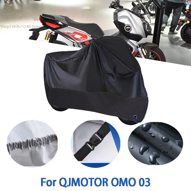 

Motorcycle Full Covers For QJMOTOR OMO 03 Car Outdoors Sun Protection Dust No Ear Thickened Oxford Clothcover Accessories