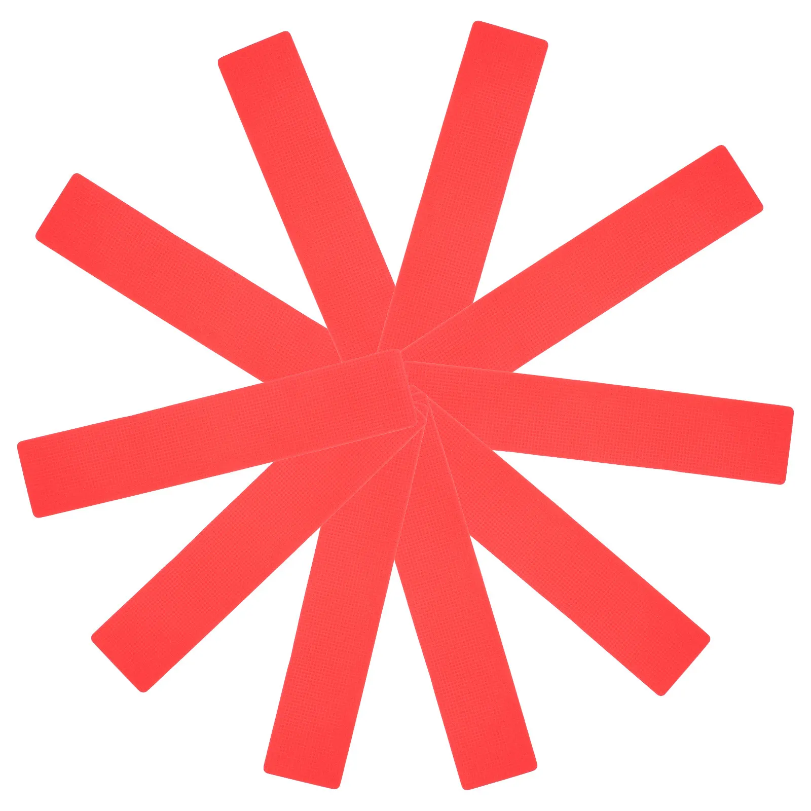 

10 Pcs Red Logo Plate Landmark Mats Markers PVC Sports Aids Tennis Training Equipment Basketball Court Marking Kit Portable Spot