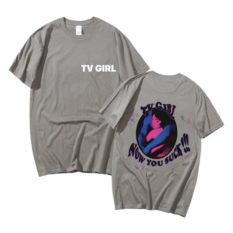 الرجال والنساء عادية المتضخم تي شيرت ، الذي يكمن الألبوم بواسطة التلفزيون فتاة كلمات ، لا يسمح أغنية الطباعة ، الذكور الموضة تيز