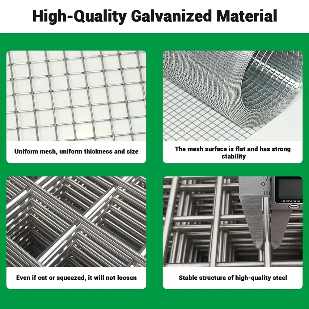 25 متر × 1 متر سياج شبكي سلكي مجلفن 25 مللي متر شبكة 0.9 مللي متر سمك سلك دجاج أرنب مقاوم للصدأ لحديقة السرير المرتفعة