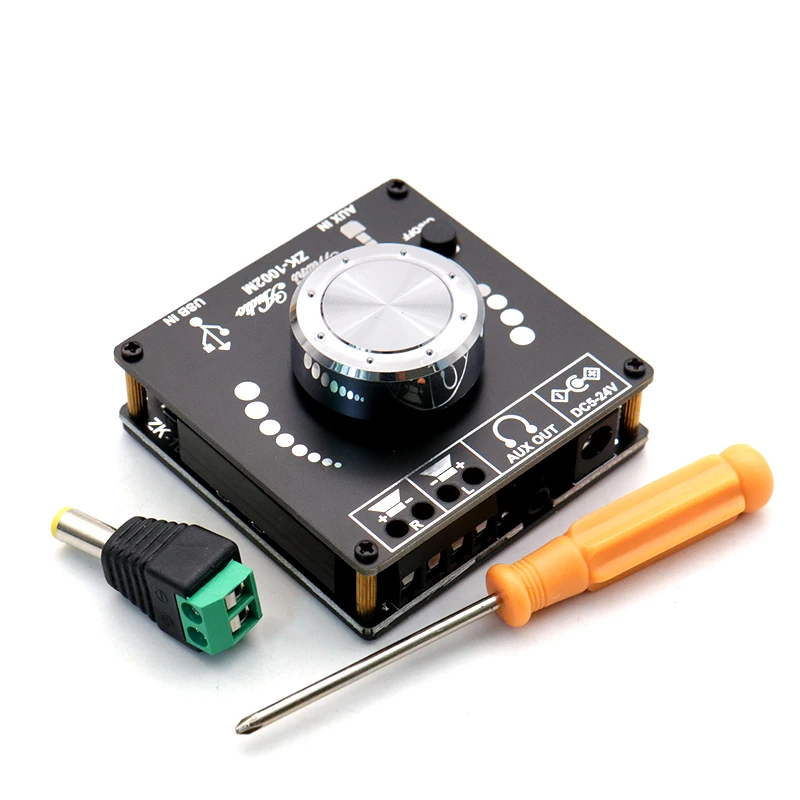 ZK-1002M MINI 2.0 Stereo Bluetooth Digital Power Amplifier Board Module, Multiple Inputs: 100W*2