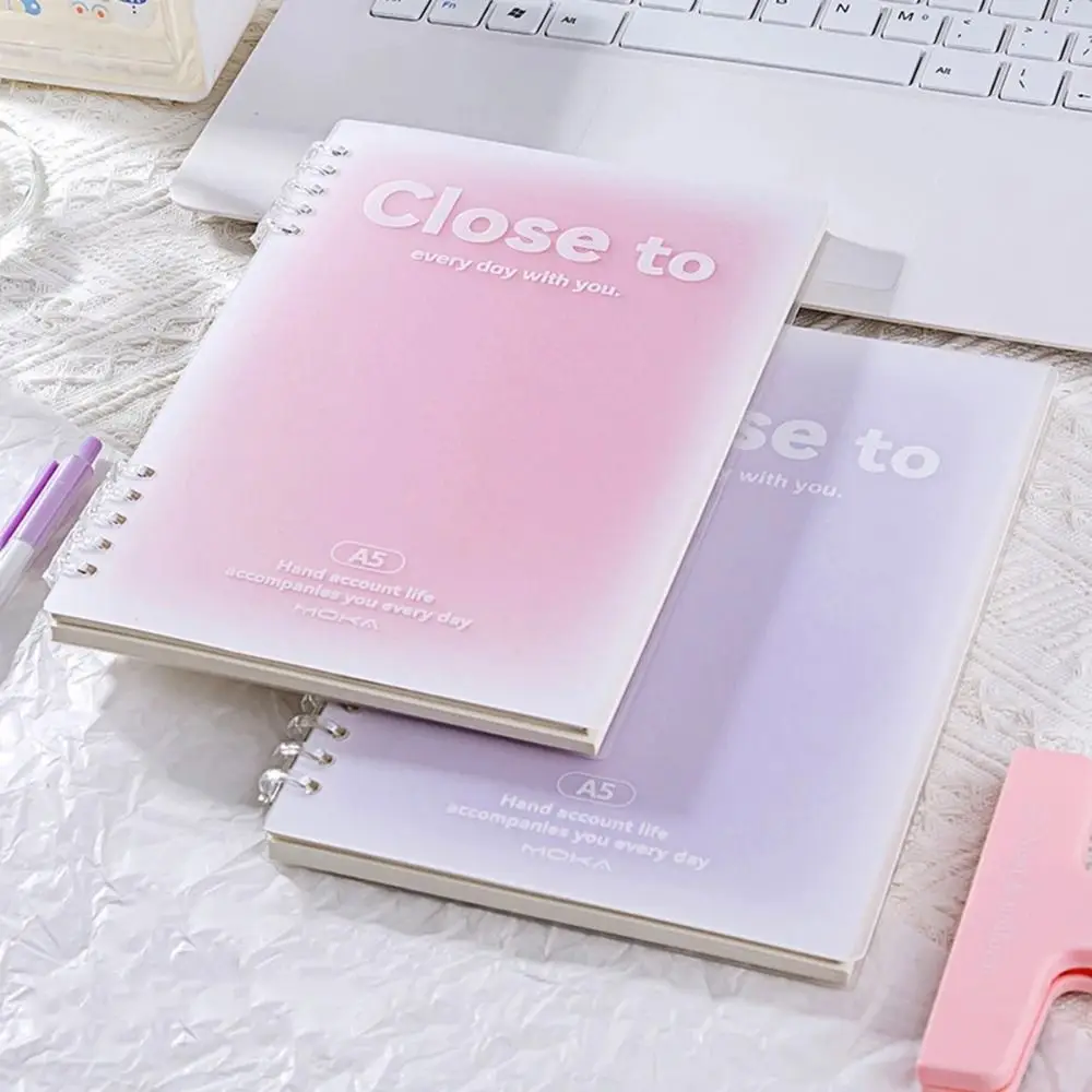 

Gradient Loose-leaf Notebook A5/B5 Note Pads a5/B5 Loose-leaf Notebook 60 Sheets Removable Binder Lined Book Diary Writing Tool