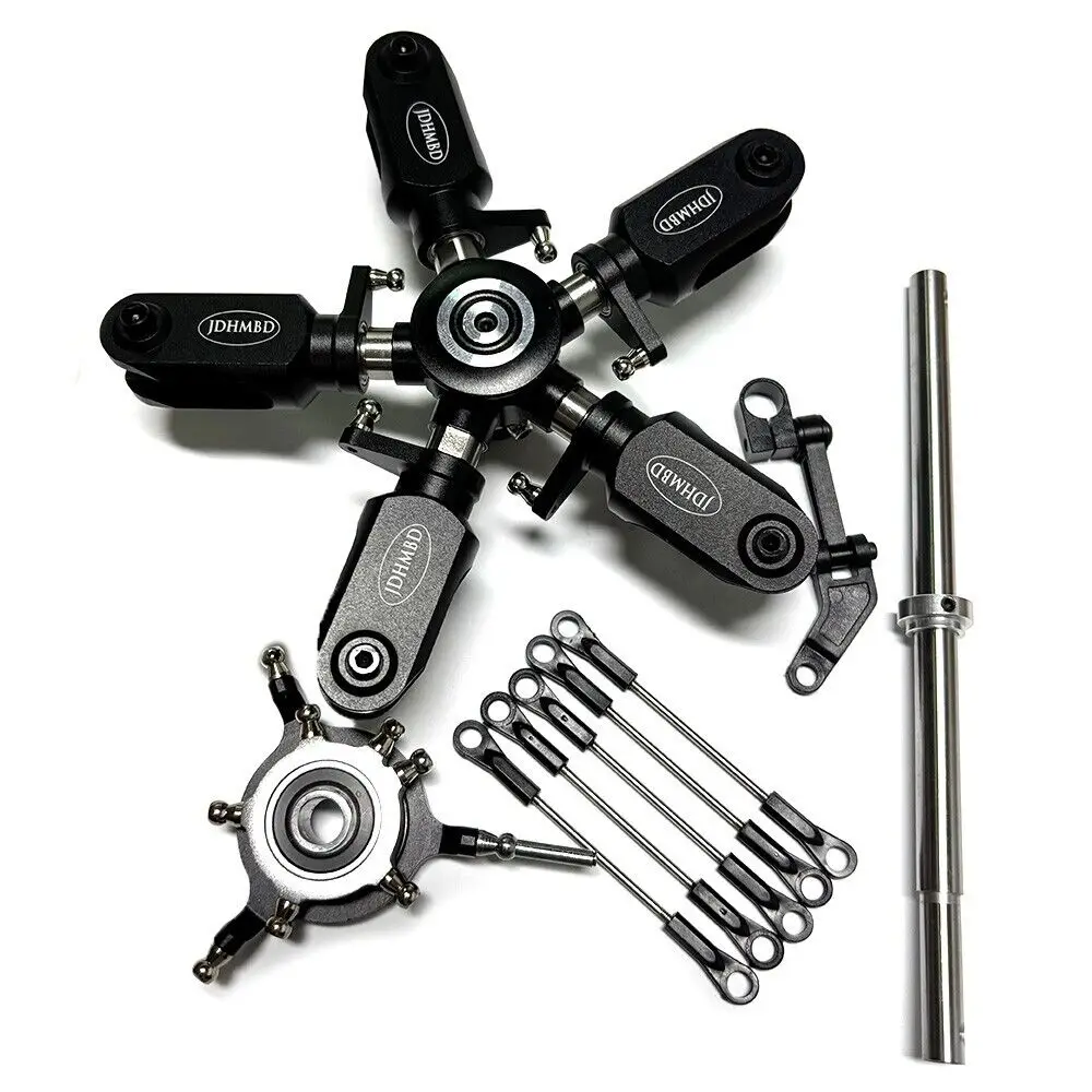 JDHMBD 500 RC Helicopter Accessory 5-Blades Main Rotor Head Set For Align Trex 500 Helicopter