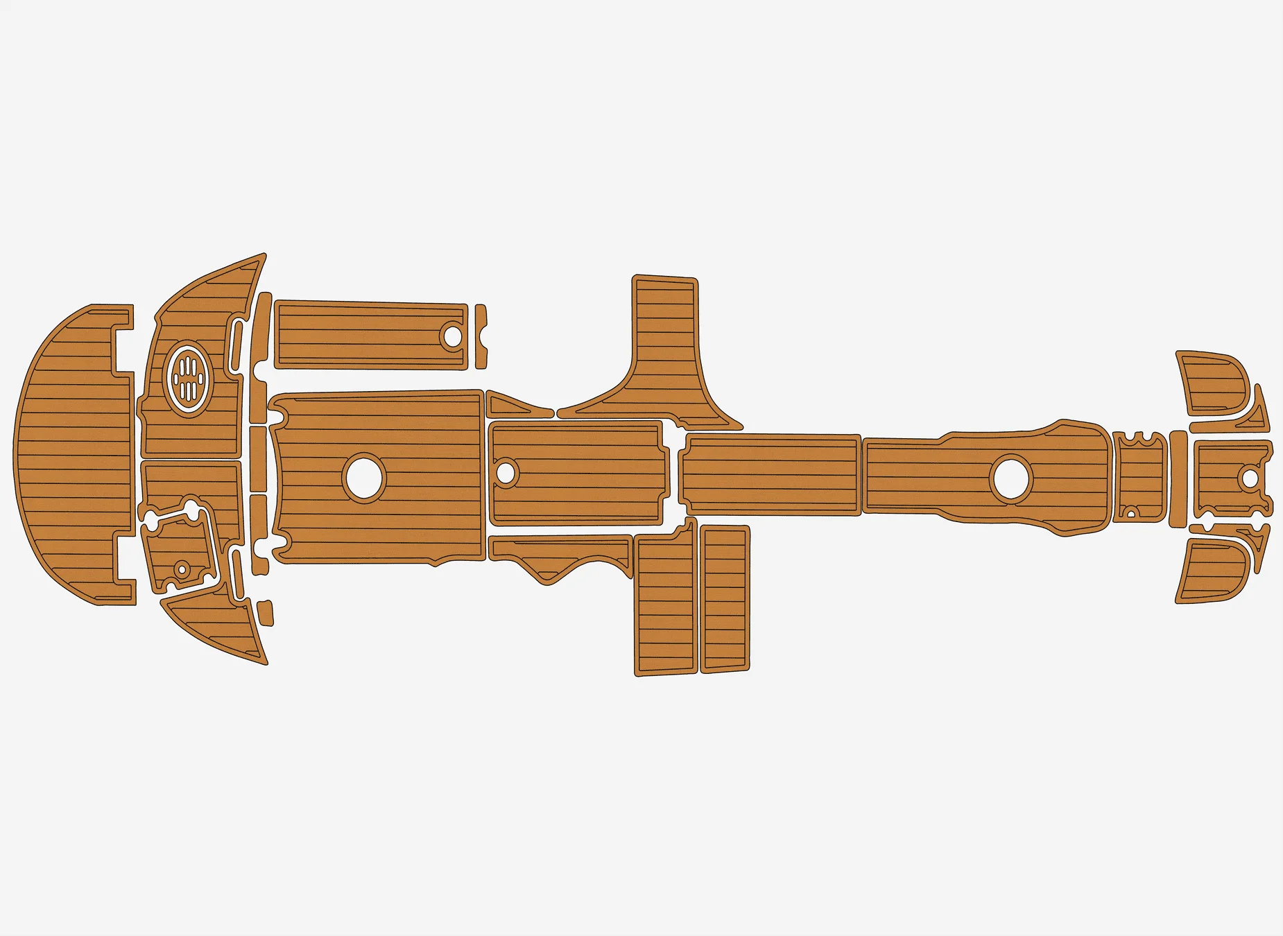 

Нескользящий коврик из морского искусственного тикового EVA - 2006 MONTEREY 263 EXPLORER, самоклеящаяся подушка для палубы лодки 1/4 дюйма (6 мм) для кокпита и палубы