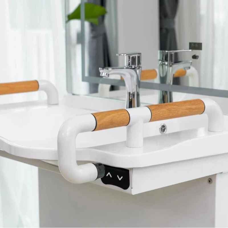 

Disabled barrier-free intelligent lifting wash basin help handrail, elderly non-slip bathroom handrail