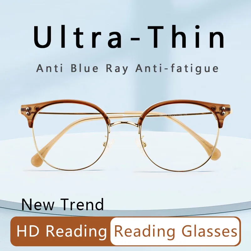 

Ultra-Thin Blue Light Blocking Reading Glasses for Women Anti Computer Glare/Eyestrain Stylish Readers Magnifying glasses