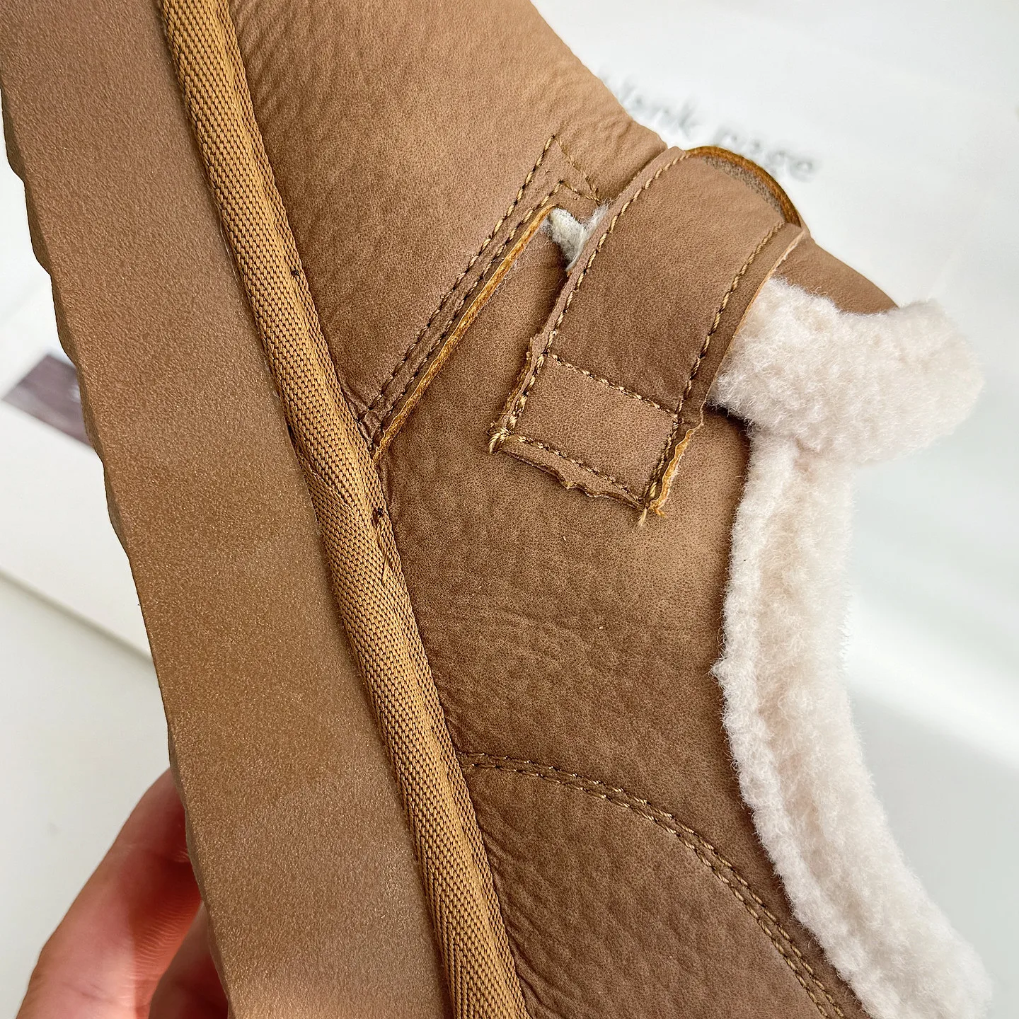Careaymade-Fashion Wider toe winter plush snow boots thick soles comfortable boots,round toe ugly cute shoes,warm women's shoes 5