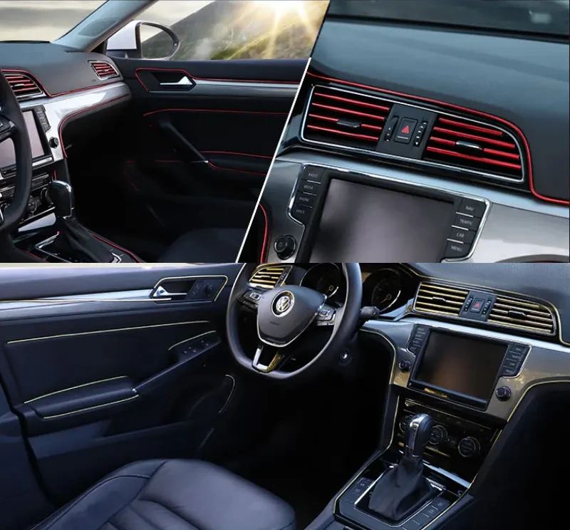 Auto Innen Dekorative Streifen 3D Auto Tür Mittelkonsole Lücke Instrument Panel Dekorative Linie Auto Modifikation Liefert – Detail 14