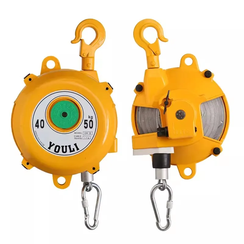 40‑80KG Spring Balancer Tool Holder with Hook Steel Wire Rope Hanging Balance Lifting Equipment