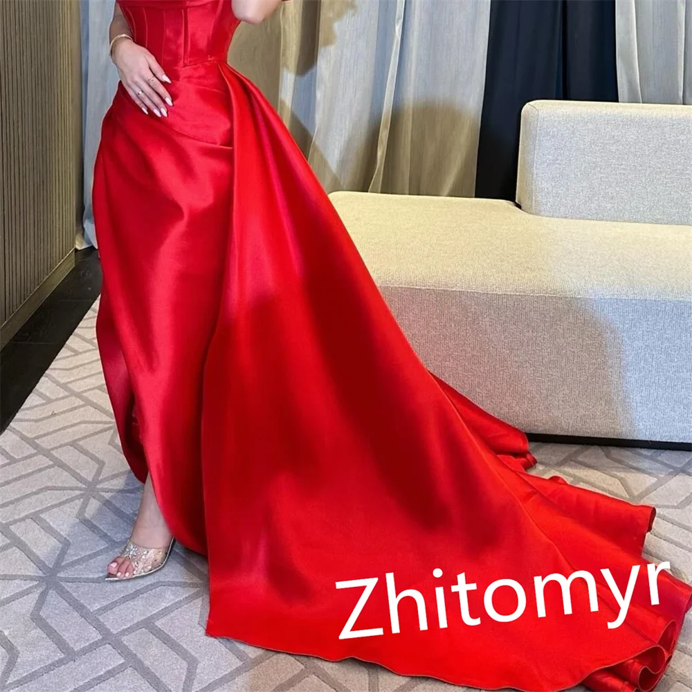 Customized Elegant High Quality Off-the-shoulder Ball Gown Sweep/Brush Evening Dresses Formal Ocassion  Fold S  luxury