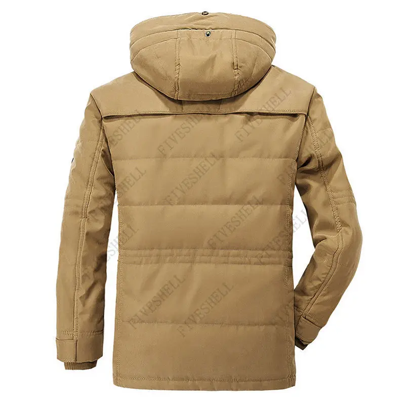 Chaqueta de terciopelo con capucha para hombre, abrigo grueso y cálido, impermeable, Parka cortavientos, invierno, novedad de 2023