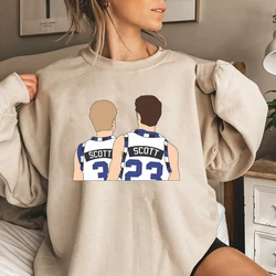 Nathan and Lucas Scott Sweatshirt OTH Shirt Hoodie Pop Culture Shirt Hill Tee Keith Scott Body Shop Top Long Sleeves Sweatshirts