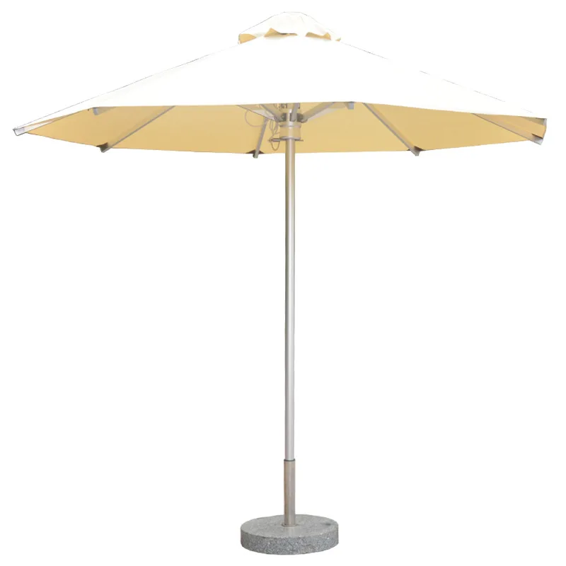 mid-column umbrella full aluminum pole coffee shop plug-in table combination leisure large umbrella courtyard balcony parasol