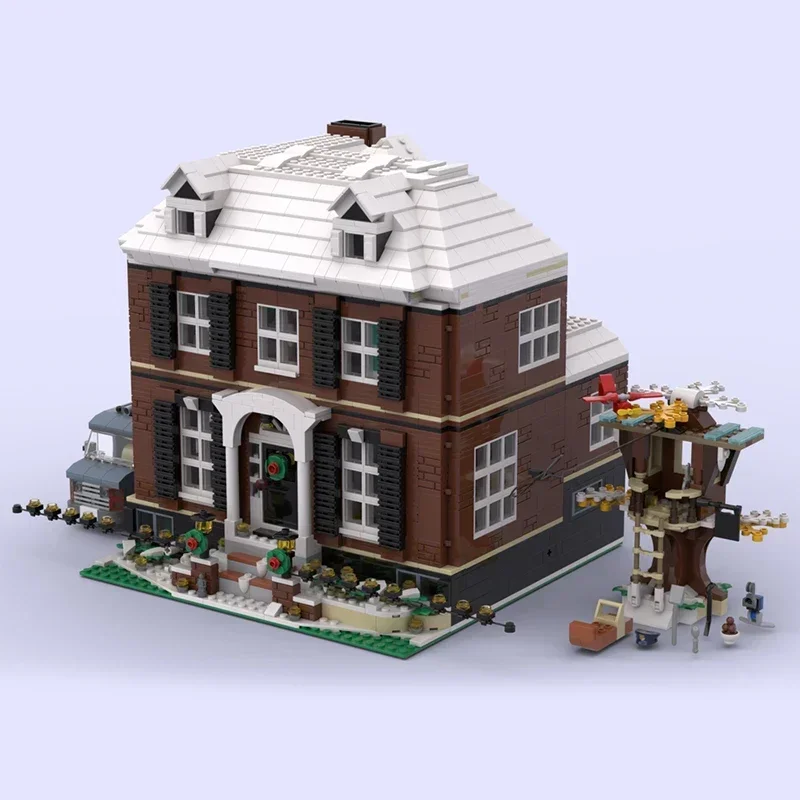 Moc Building Block McCallister Mansion Model Technology Brick DIY Assembly Modular City Street View Toy For Holiday Gift