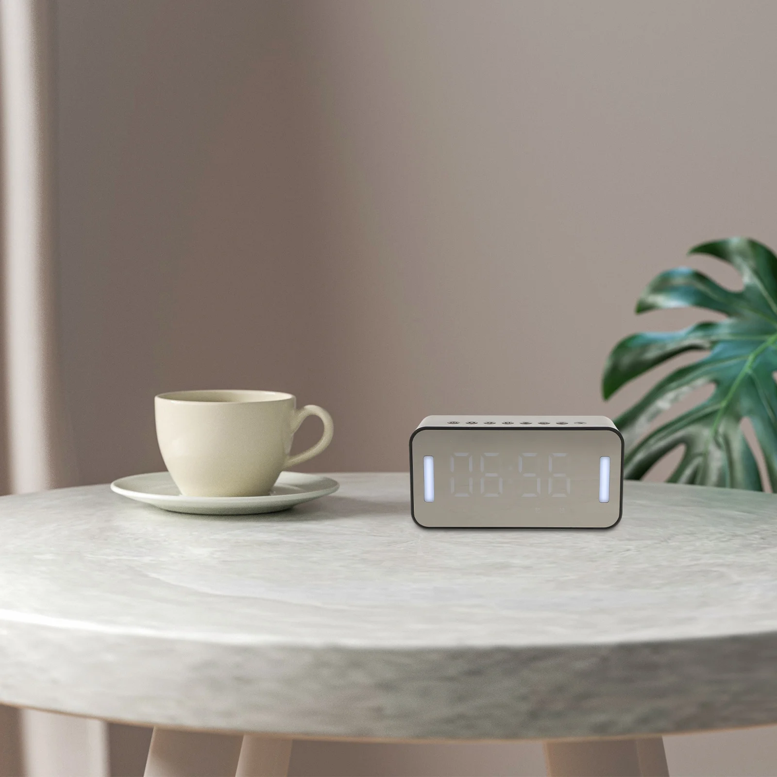 

Wireless Speaker Alarm Clock Bedroom Fm Radio Digital Clock Night Light Multi-Functional Speaker for Home Decor