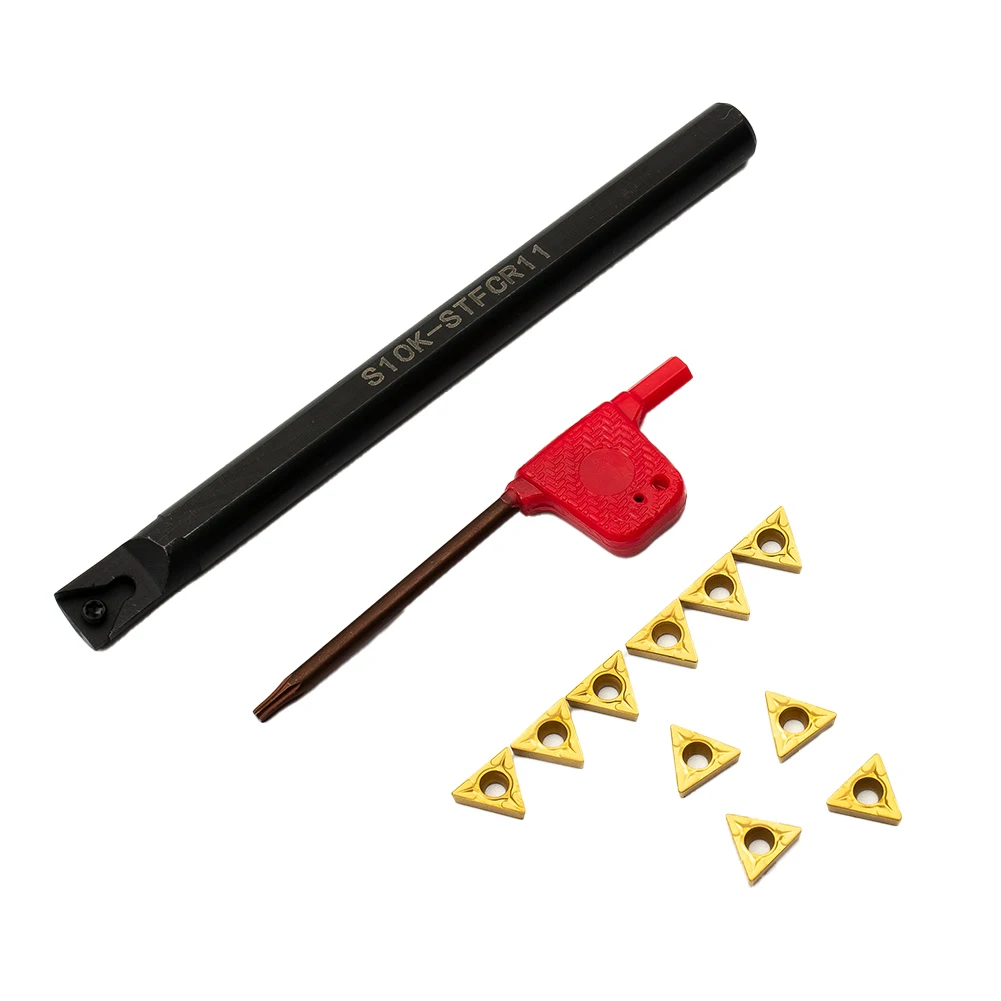 

Lathe Internal S10K STFCR11 Lathe Tool Holder Boring Bar with TCMT110204 Inserts Suitable for High Speed Machining