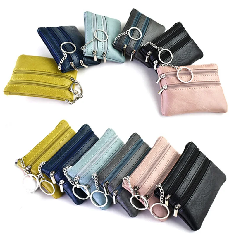

Fashion Leather Women Wallet Clutch One/Two Zip Female Short Small Coin Purse Brand New Design Soft Mini Card Cash Holder