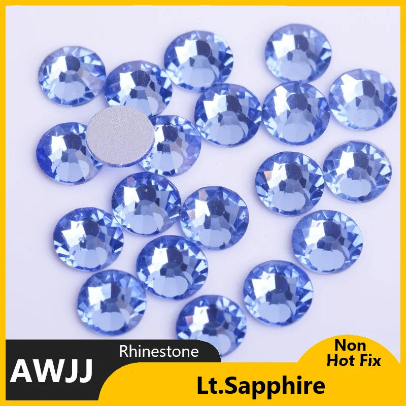 Blue Series SS3-30 Non Hot Fix Rhinestones flat back crystal strass glitter stone for DIY manicure 3D nail art fabric garment