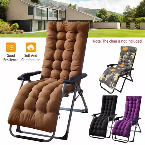 1Pc Chaise Lounger Cushion Recliner Rocking Chair Sofa Mat Deck Chair Cushion For Summer Home Renovation Decoration