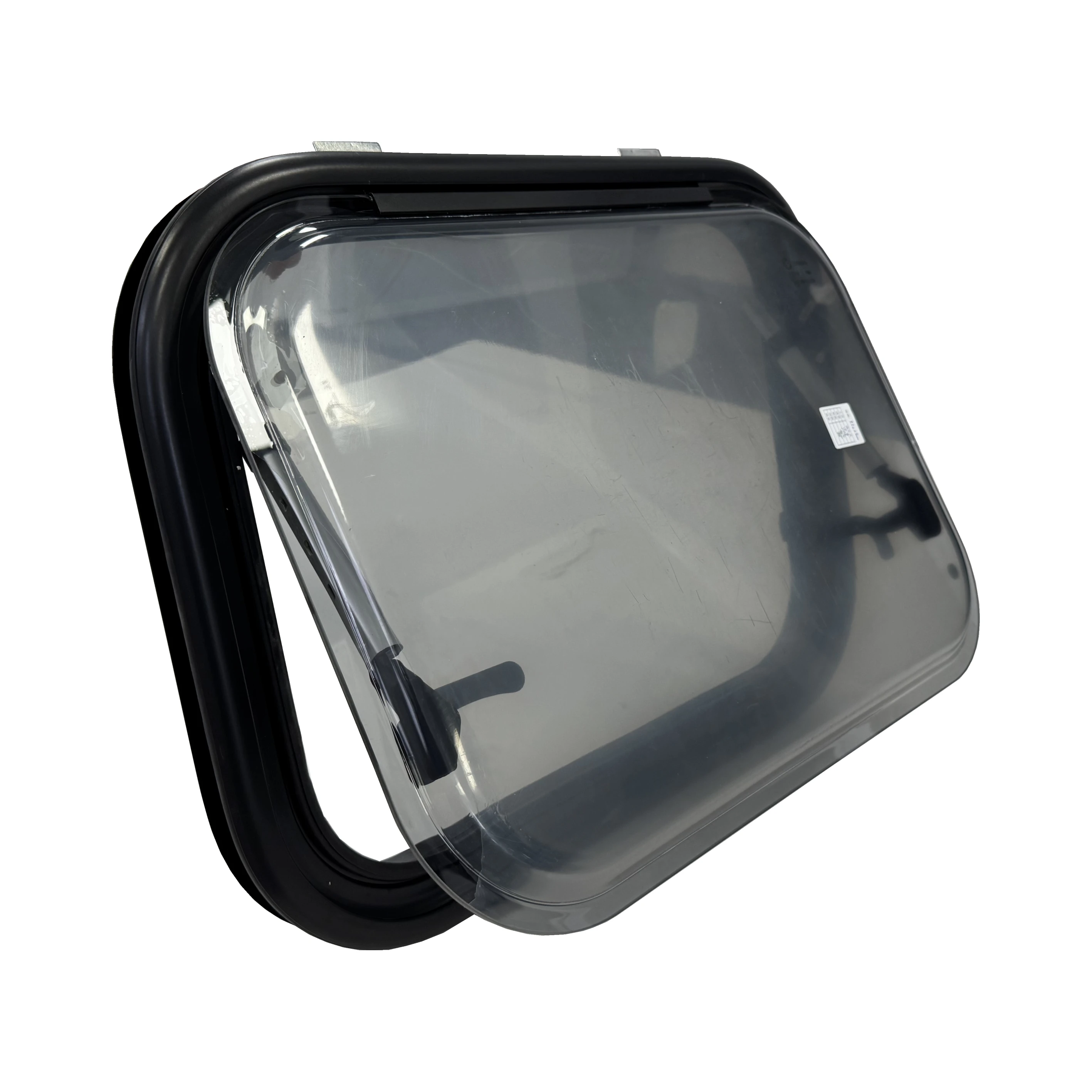 E-MARK Double Paned Acrylic Round Corner Tophung Hinged Window With UV Protection For Rv Caravan Trailer
