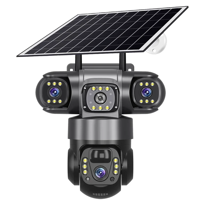 Cameră de Supraveghere Exterior V380 Pro cu Alimentare, Obiective Multiple