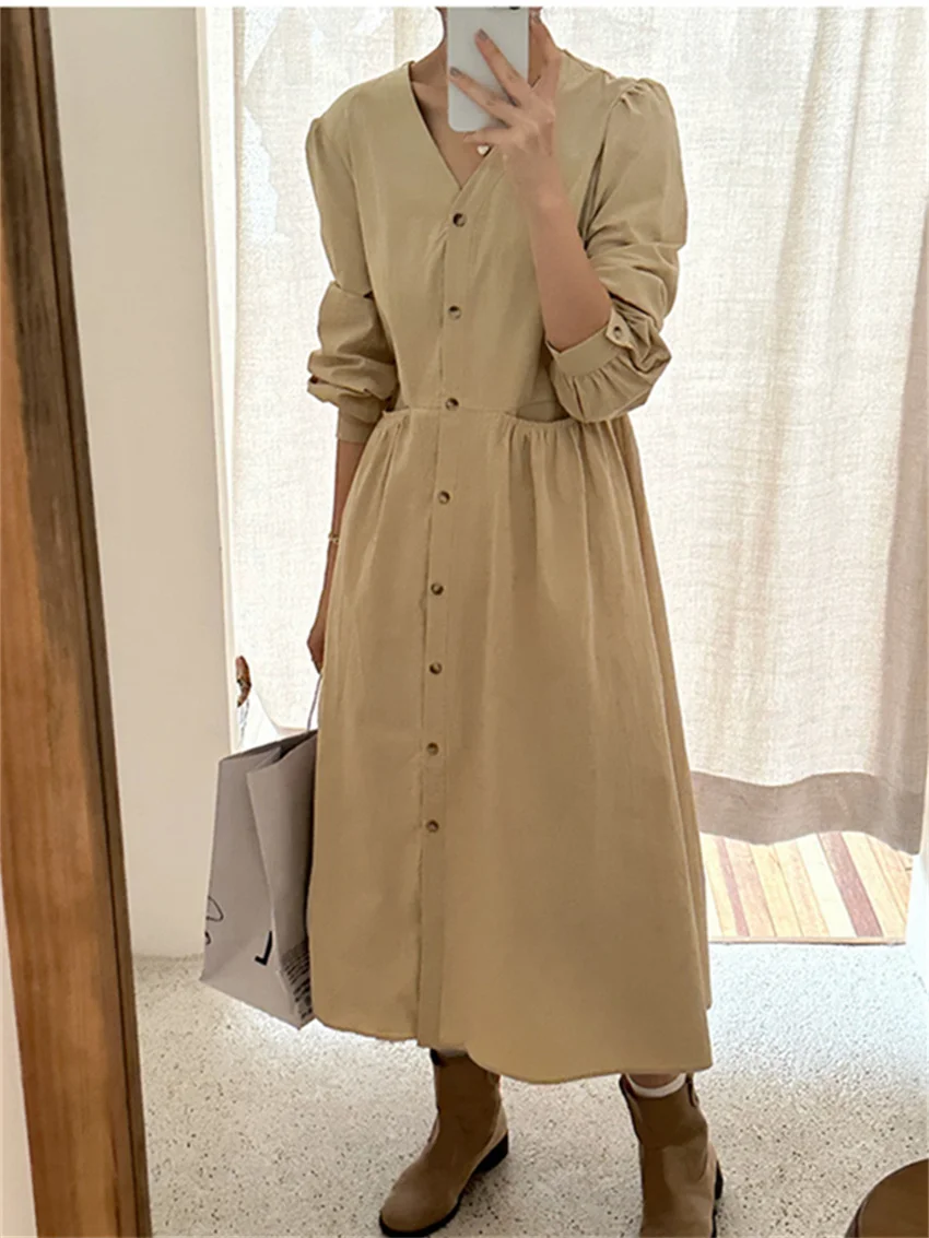 

Alien Kitty Autumn Gentle Solid Maxi Skirts Women Minimalist High Waist Slim Daily Office Lady Full Sleeve Work Wear Elegant New