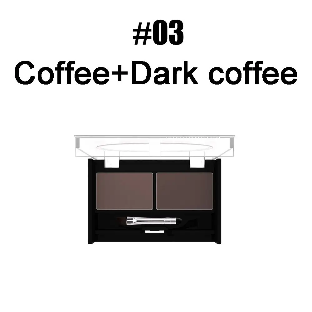 مجموعة مستحضرات التجميل للفتيات DIY مكونة من 2 ألوان لظلال الأنف ومحسن الحواجب وأدوات مكياج بودرة الحواجب #1