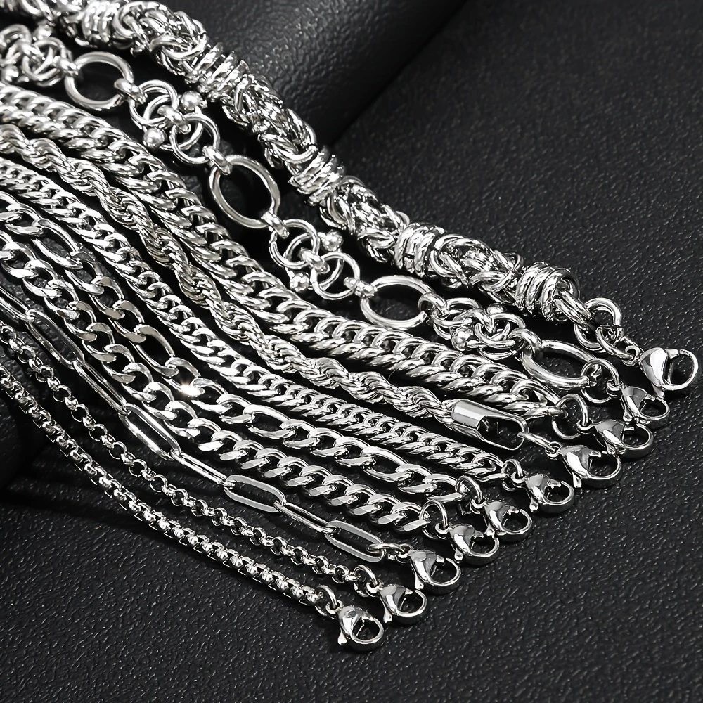 10-Piece Set of Fashionable Stainless Steel Bracelets, Simple Hip-Hop Accessories for Men, Suitable for Daily Wear and as a Great Gift Choice
