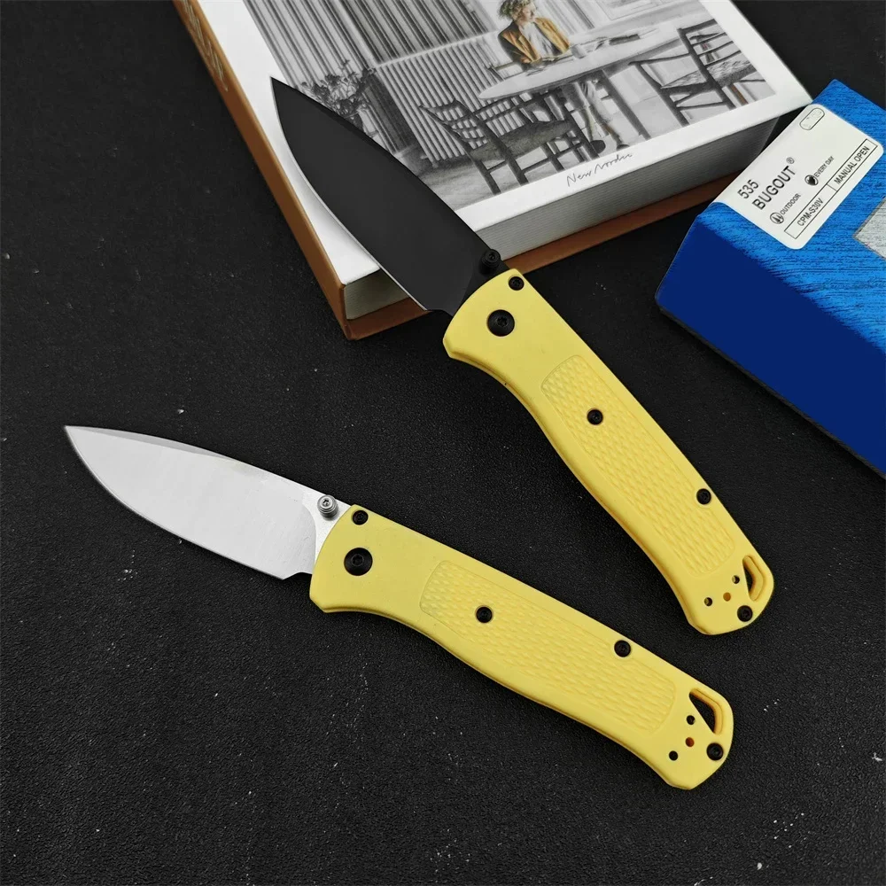 BM 535 Bugout High Quality Folding Pocket Knife 440C Steel Blade Nylon Fiber Handle Outdoor Knife Camping Portable Tool