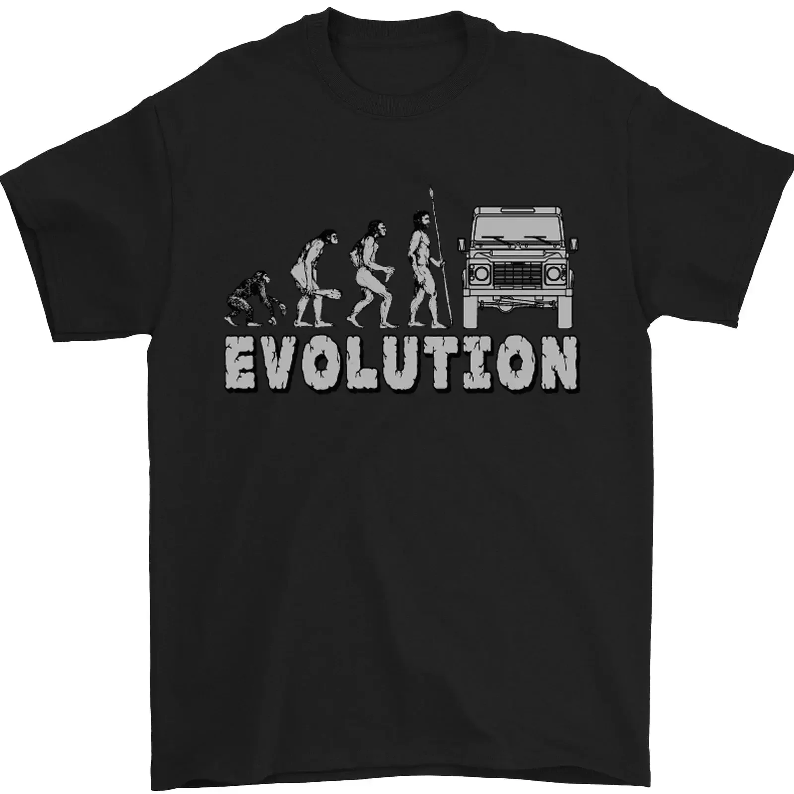T-shirt drôle pour hommes 4X4 Evolution Off Road Roading, 100% coton, graphique vintage lavé, haut confortable pour un usage quotidien, polyvalent