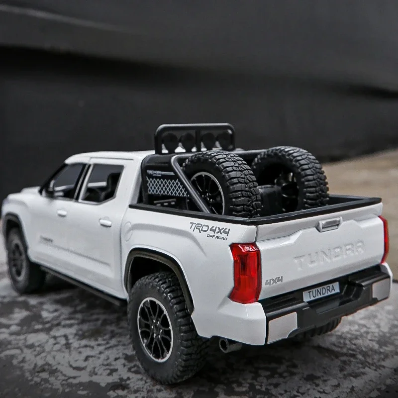 

Simulation 1:24 Scale Tundra TRD Pro Off Road Car Model Metal Diecast Pickup Truck Toys Vehicles For Kids Boys Sound And Light