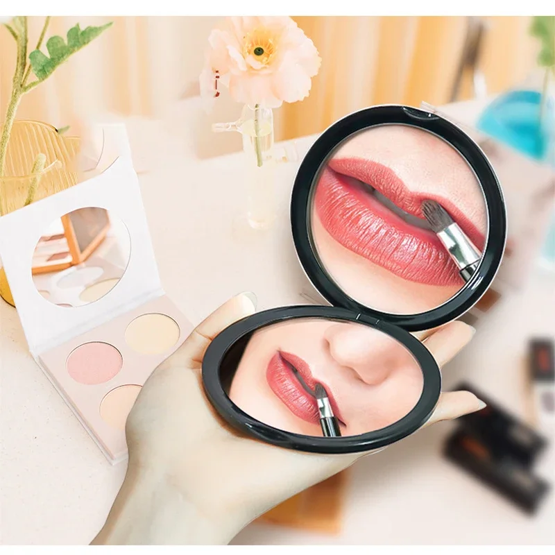 Magnifying Mirror Makeup Mirror Mini Pocket Compact Mirrors Round Handheld Mirrors Portable Travel Cosmetics Tools For Women X10