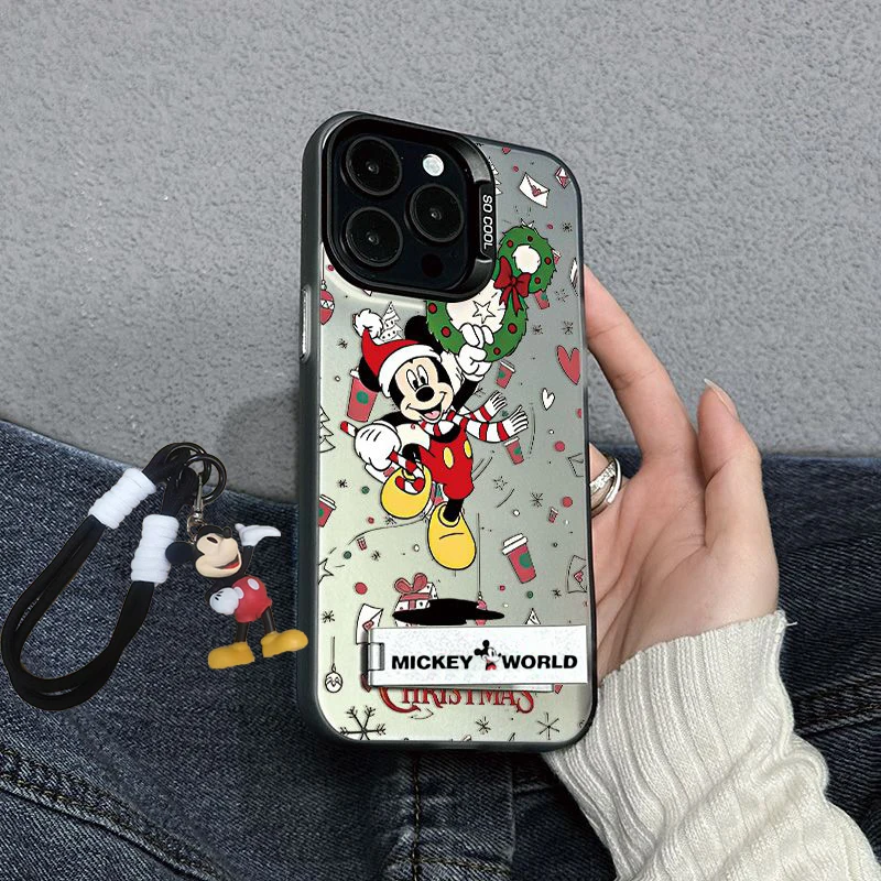 Disneys Mickeys Minnies Mouses Christmas Adorn Phone Case For iPhone16 15 14 13 12 11ProMax 78Plus XR XS MAX MINI Y2K Back Cover