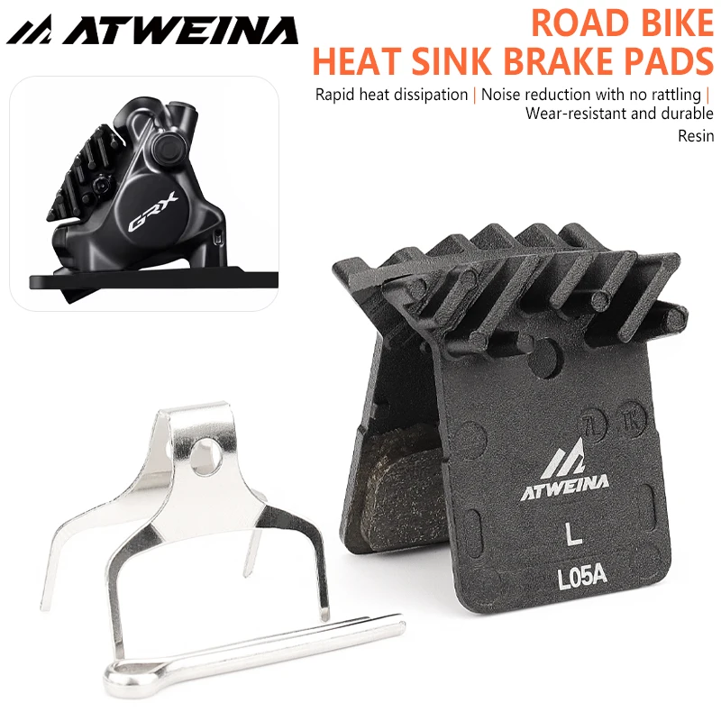 AliExpress ATWEINA Road Bike Brake Pads L05A Compatible with Shimano M8110 M7110 R9270 RS805 S405 Resin Heat Dissipating Fins Brake Pads
