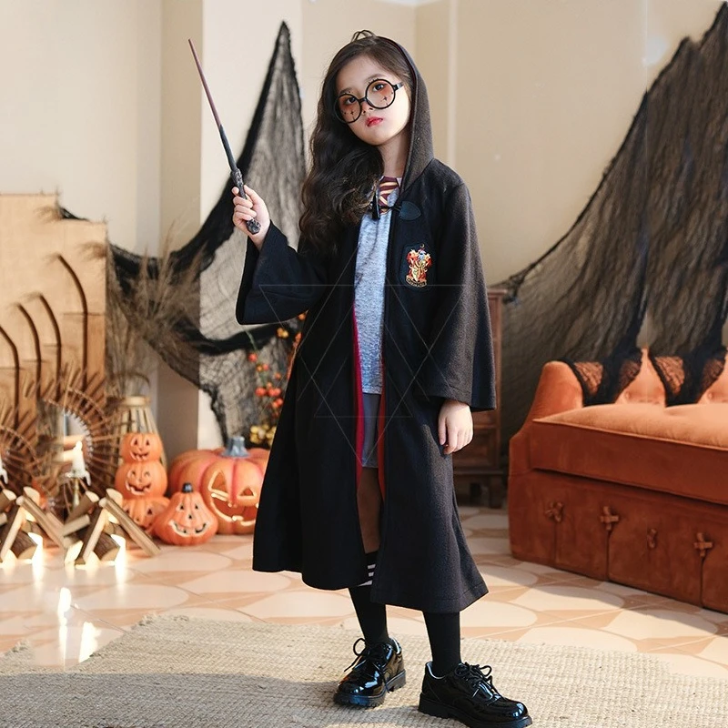 ชุดแฟนซีฮาโลวีนสำหรับเด็ก ชุดคลุมเวทมนตร์ ชุดคอสเพลย์ ชุดนักเรียน ชุดแสดงสำหรับเด็กผู้หญิง