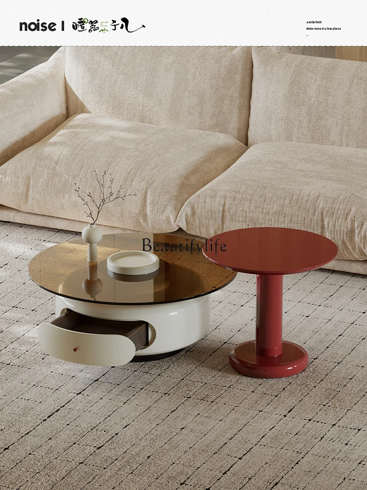 

10*Modern simple tempered glass coffee table living room home high-end feeling