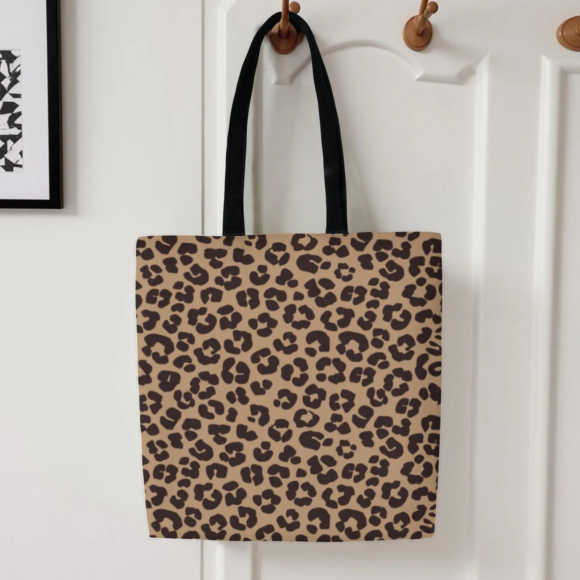 Borsa tote in tela di tendenza alla moda in stile coreano Borsa a tracolla con stampa leopardata per le donne perfetta per gli appassionati di tendenza Pendolarismo quotidiano