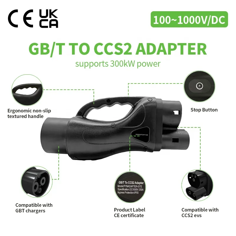 New Energy Vehicle Parts Accessories Charging Station EV Socket GBT to CCS2 DC Charger Adapter view 5