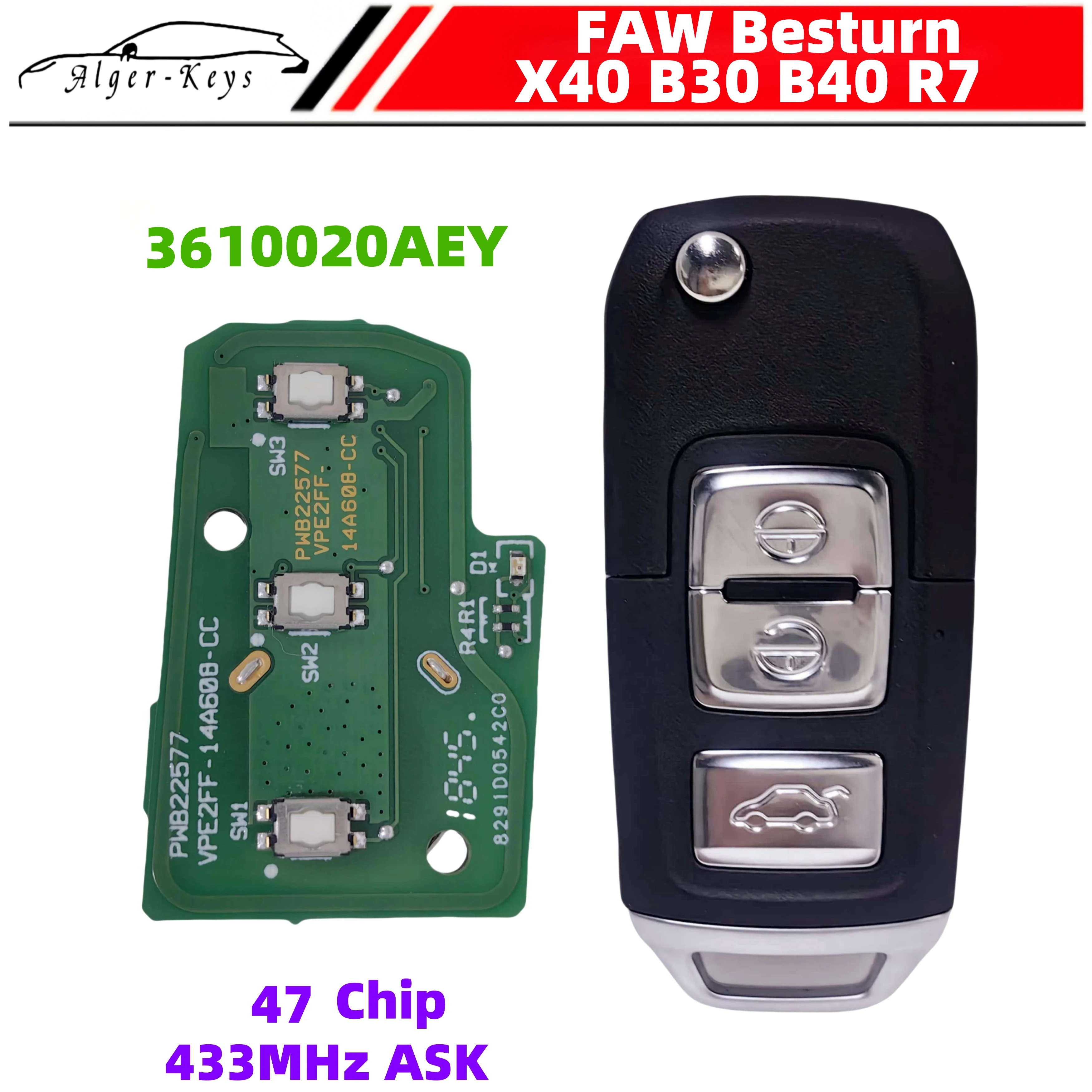 Алжирон-клавиши подлинный оригинал 3610020 -EY откидной ключ дистанционного управления с 3 кнопками для FAW Besturn X40 B30 R7 47 чип 434 МГц PCF7938X Алжирон-клавиши подлинный оригинал 3610020 -EY откидной ключ дистанционного управления с 3 кнопками для FAW Besturn X40 B30 R7 47 чип 434 МГц PCF7938X