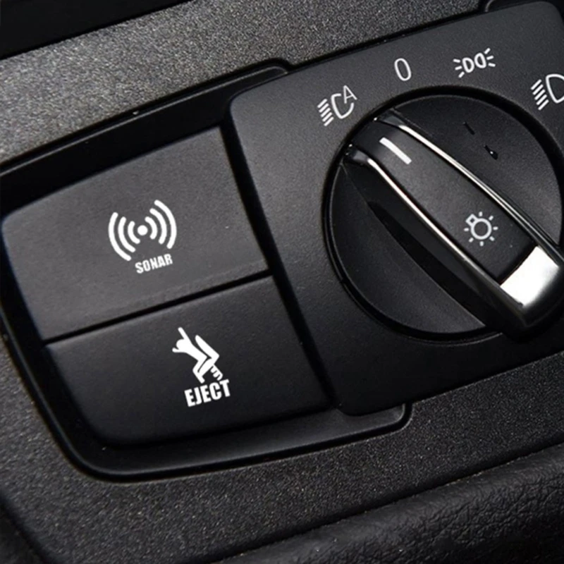 Precisely Cut 1.91cm Car Switches Panel Stickers Adhesive Sheet Decorative Labels Decals For Window Button Enhancement