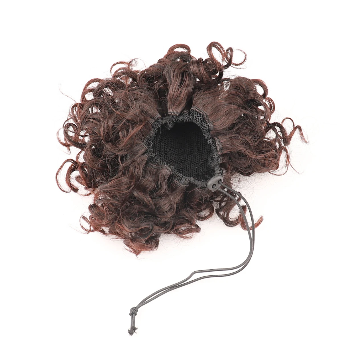 Zolin الأفرو نفخة مجعد الشعر Updos Chignon قصيرة ذيل حصان الشعر التمديد الرباط كعكة الشعر الأسود الاصطناعية قطع الشعر للنساء #4